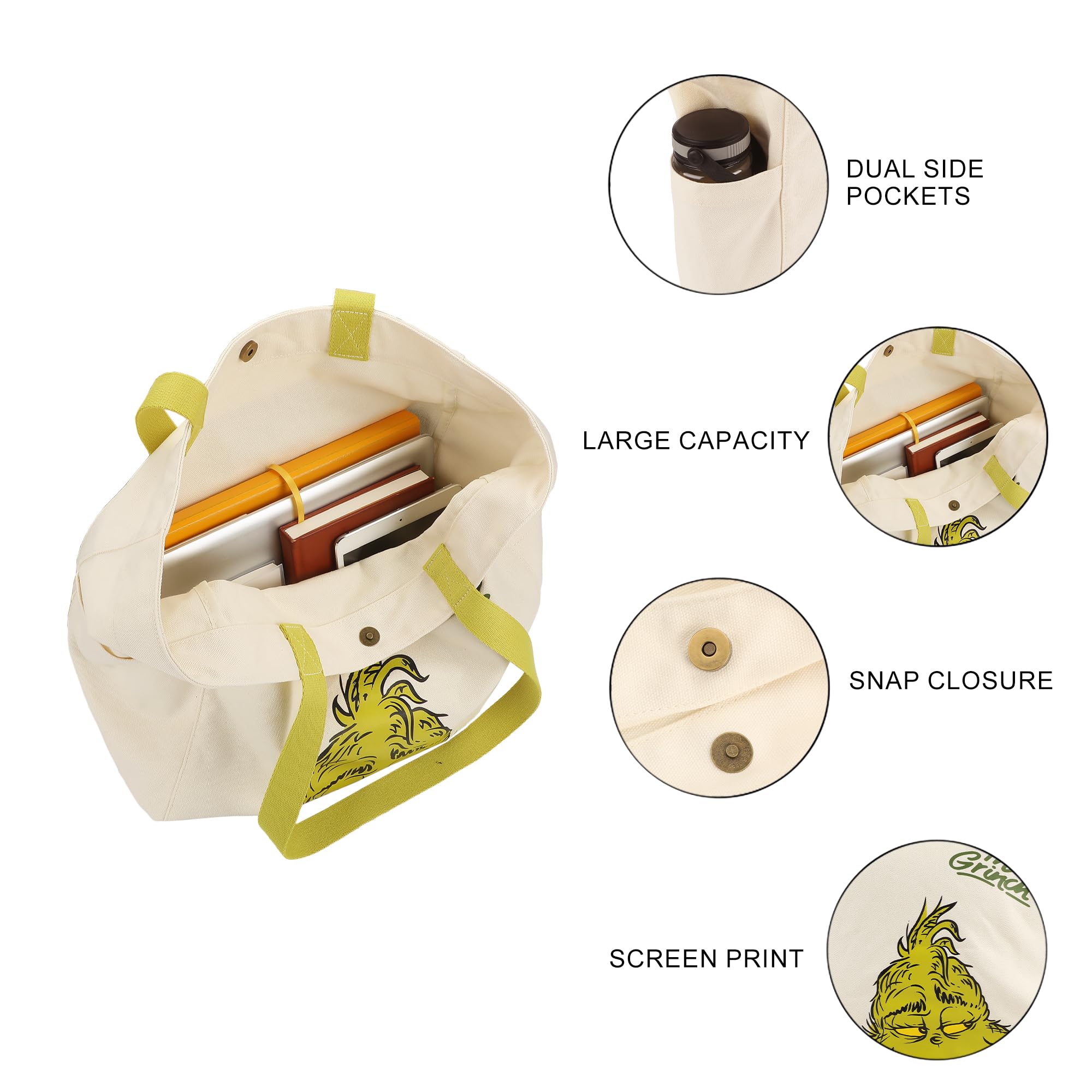 Bioworld Adult 15.5" Canvas Tote Bag - Image 5