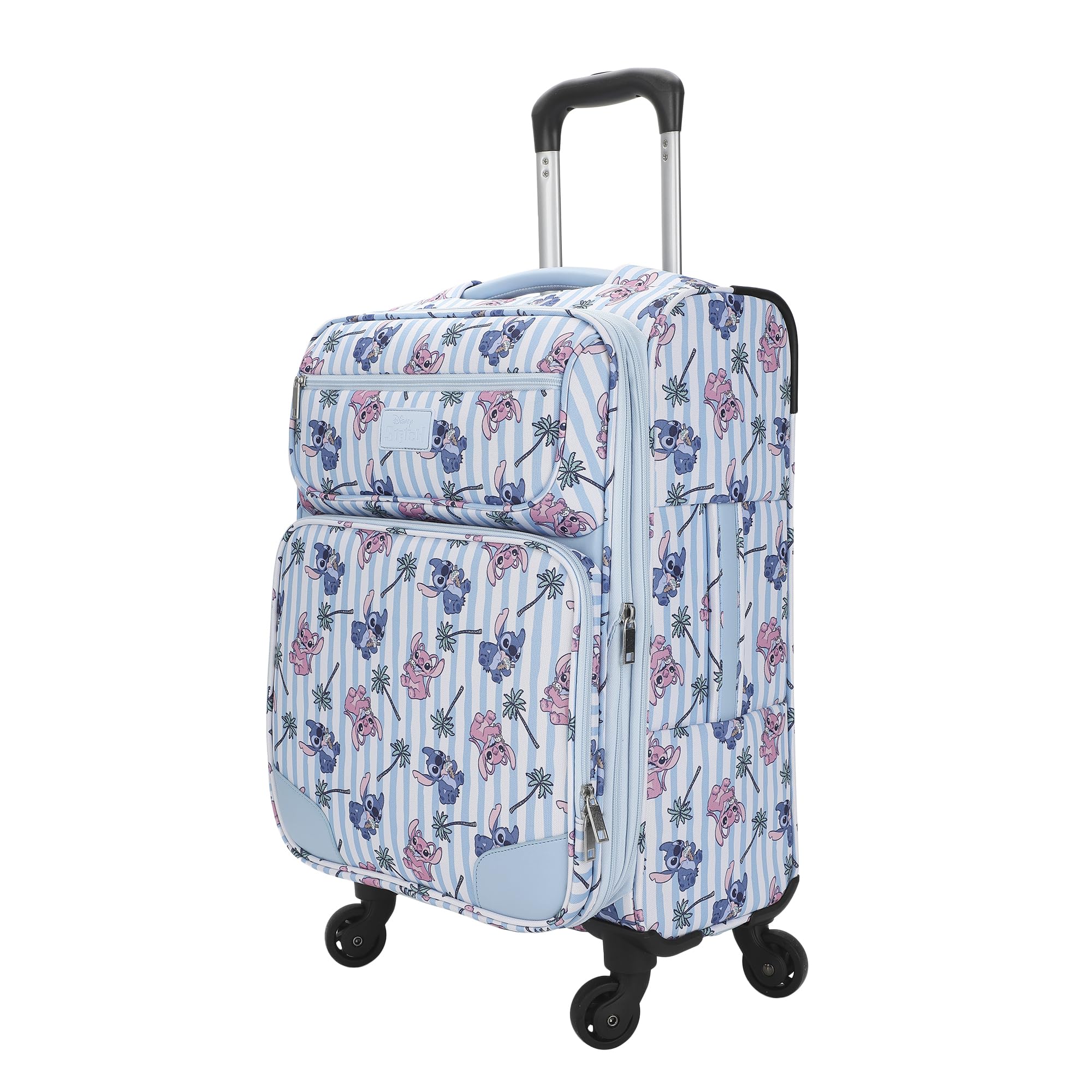 Bioworld Disney Stitch & Angel Ice Cream Blue 20" Adult Softside Rolling Luggage - Image 3
