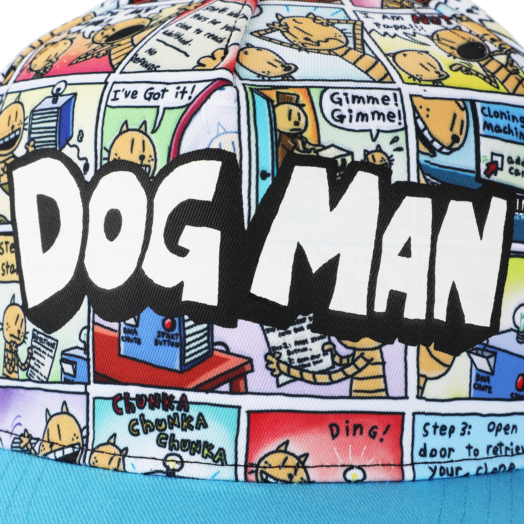 Bioworld Dog Man Comic Panels Youth Snapback Hat - Image 8