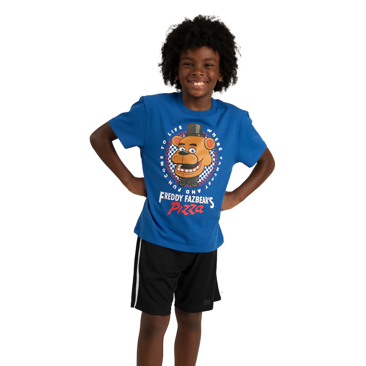 Bioworld Five Nights at Freddy's Boys 3-Pack Set - Includes Two Tees and Mesh Shorts - Image 5