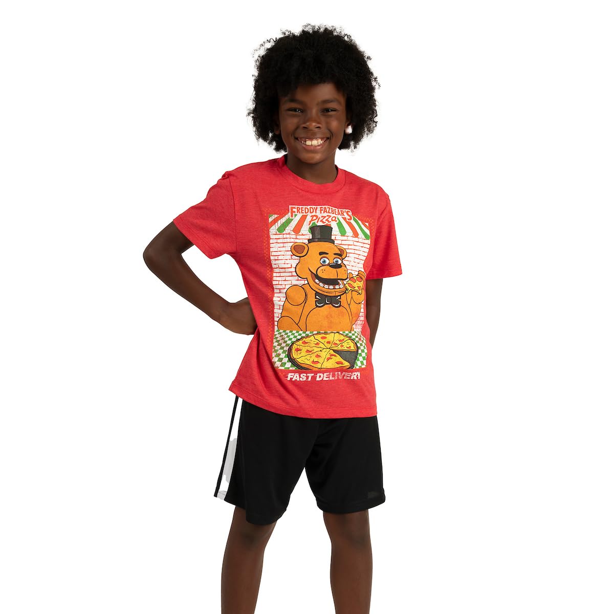 Bioworld Five Nights at Freddy's Boys 3-Pack Set - Includes Two Tees and Mesh Shorts - Image 6