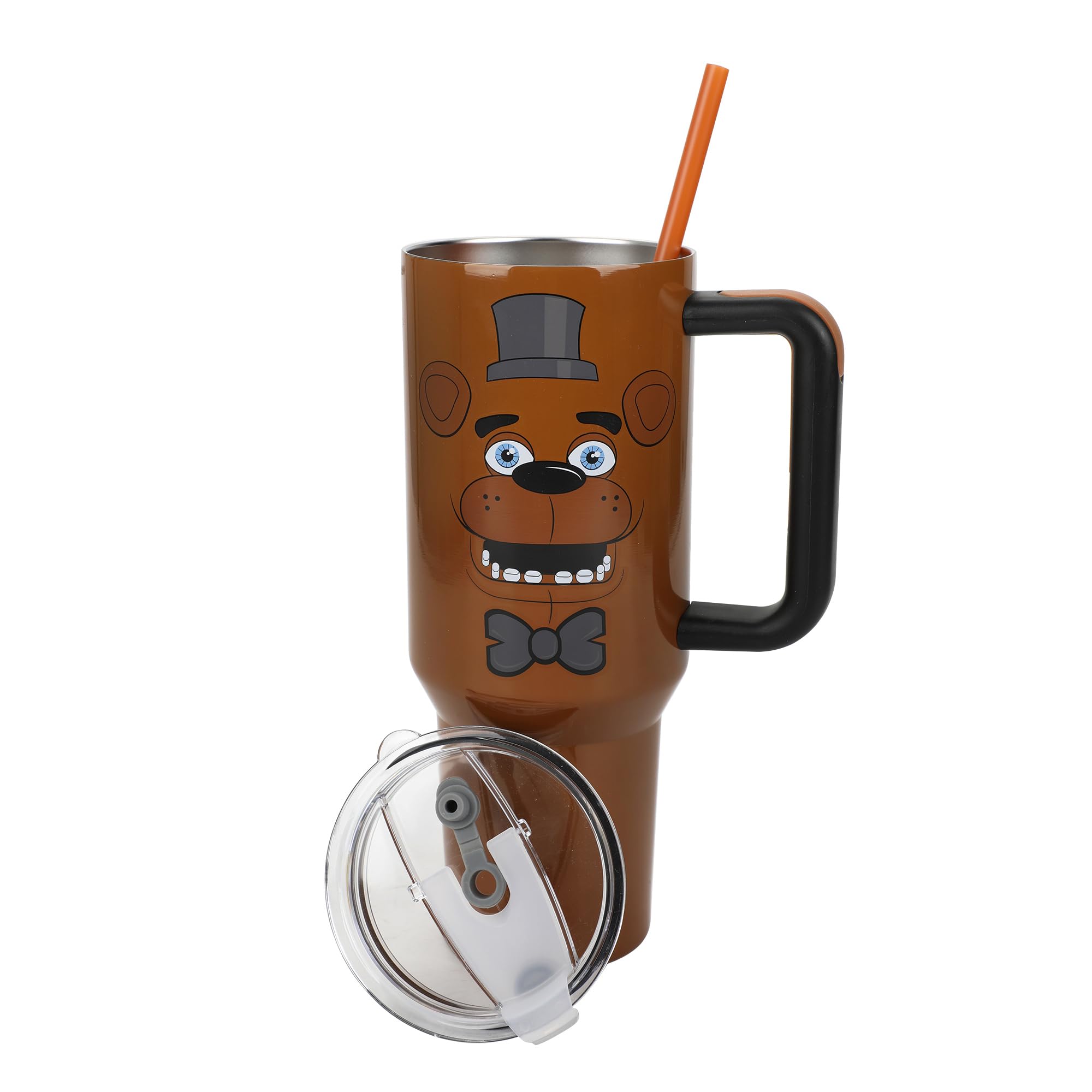 Bioworld Five Nights at Freddy's Tumbler 40-oz Stainless Steel Insulated Travel Mug with Straw - Image 6