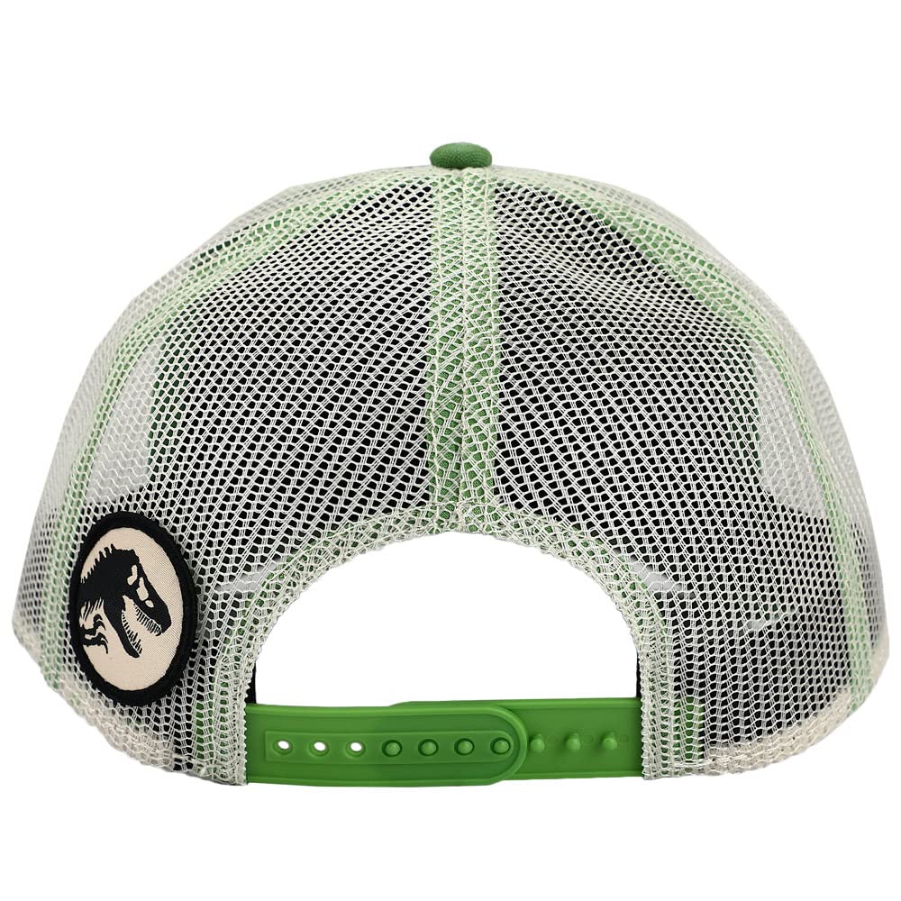 Bioworld Jurassic Park Camo Dinosaur Pre-Curved Embroidered Logo Snapback Hat - Image 5