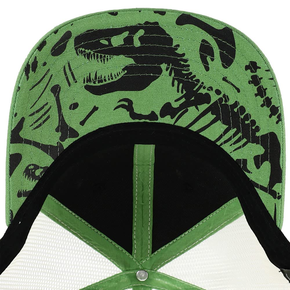 Bioworld Jurassic Park Camo Dinosaur Pre-Curved Embroidered Logo Snapback Hat - Image 7
