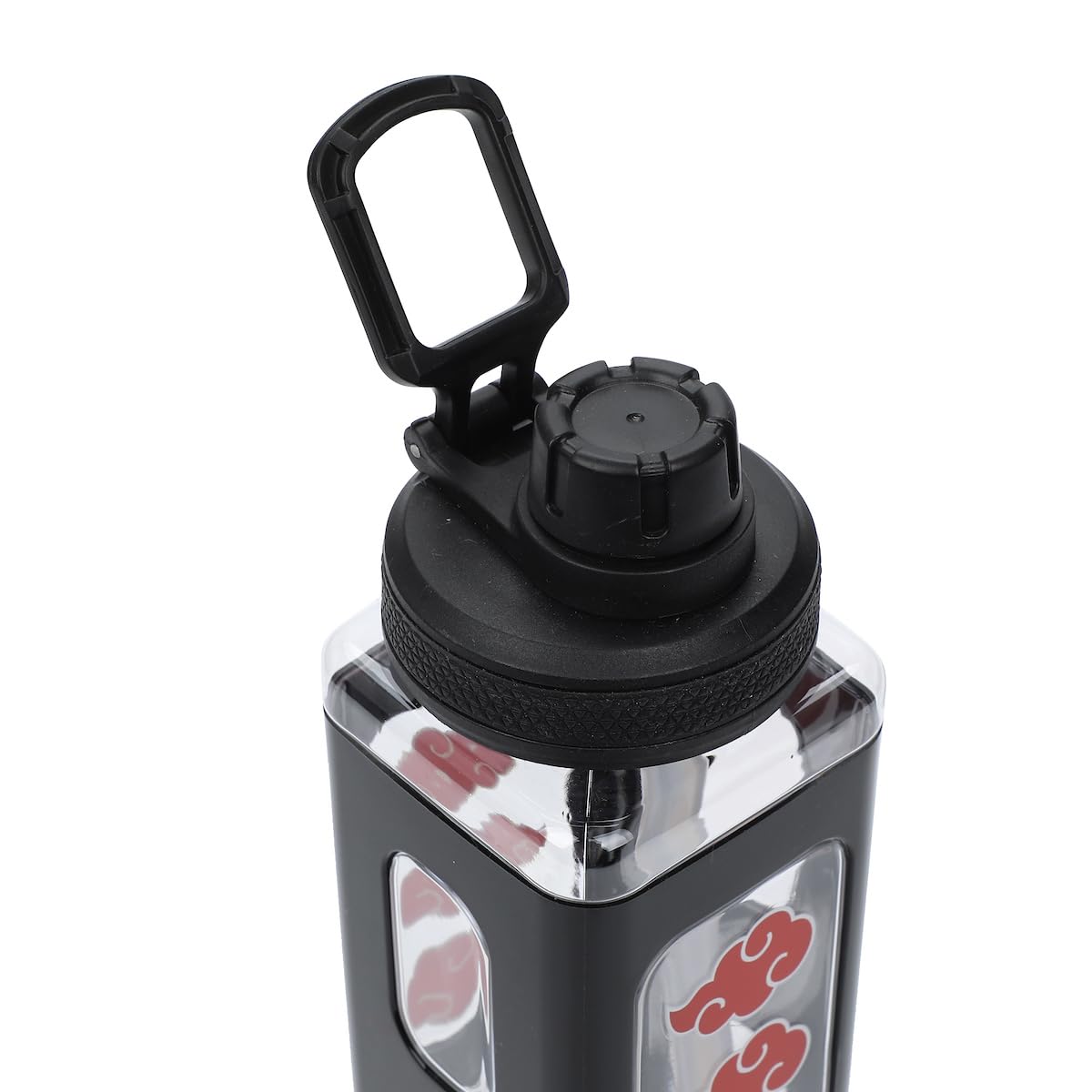 Bioworld Naruto Akatsuki Clouds 24 Oz Black Square Plastic Water Bottle - Image 5