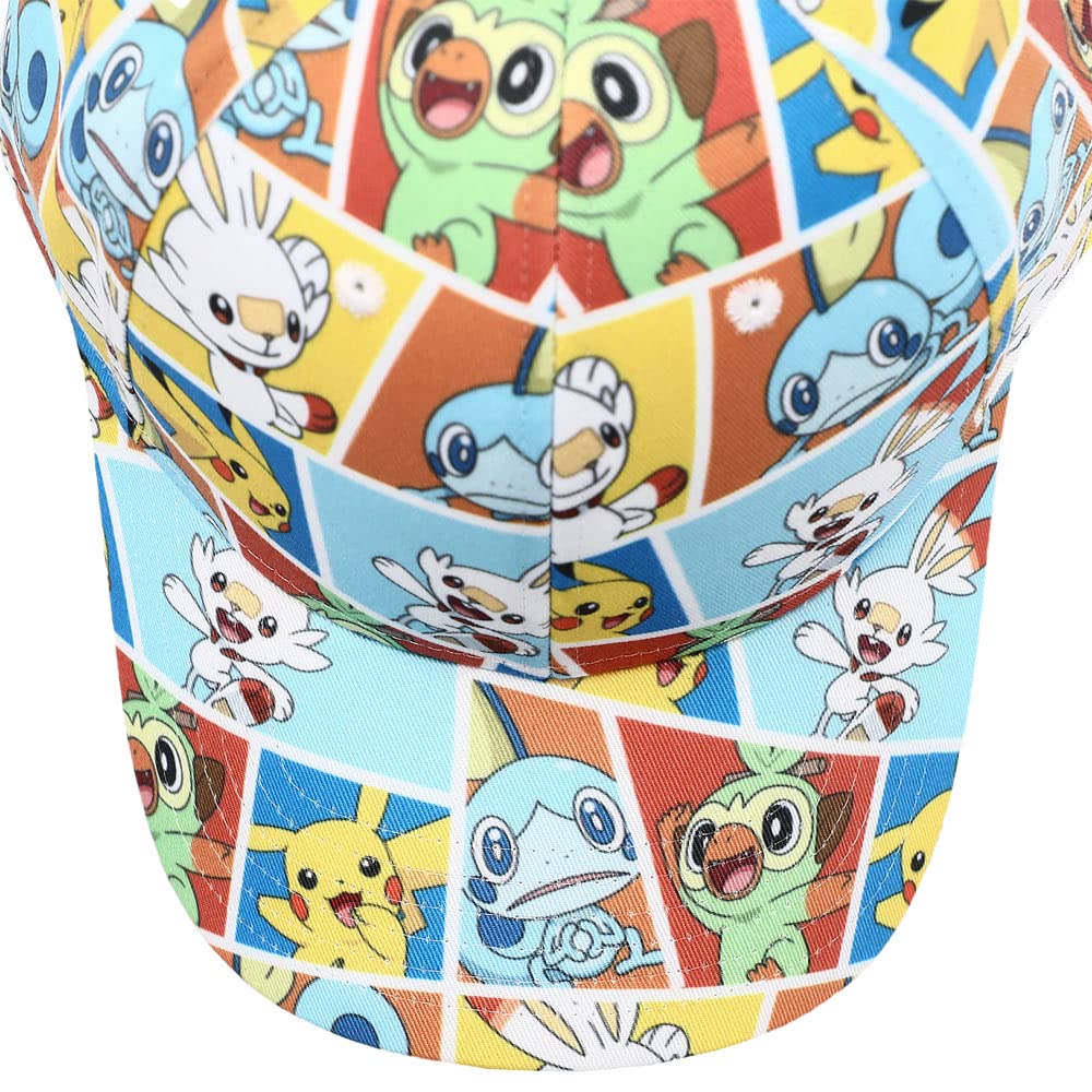 Bioworld Pokemon Anime Characters All Over Print Pink Snapback - Image 4
