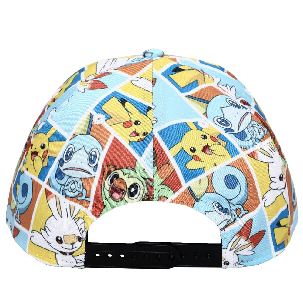 Bioworld Pokemon Anime Characters All Over Print Pink Snapback - Image 6