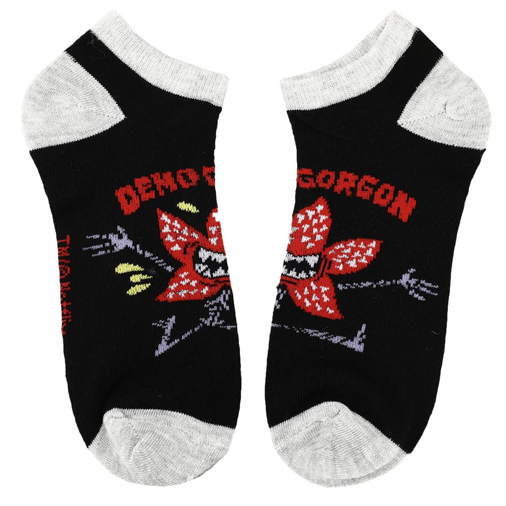 Bioworld Stranger Things Logos Casual Ankle Socks for Men 5-Pack - Image 3