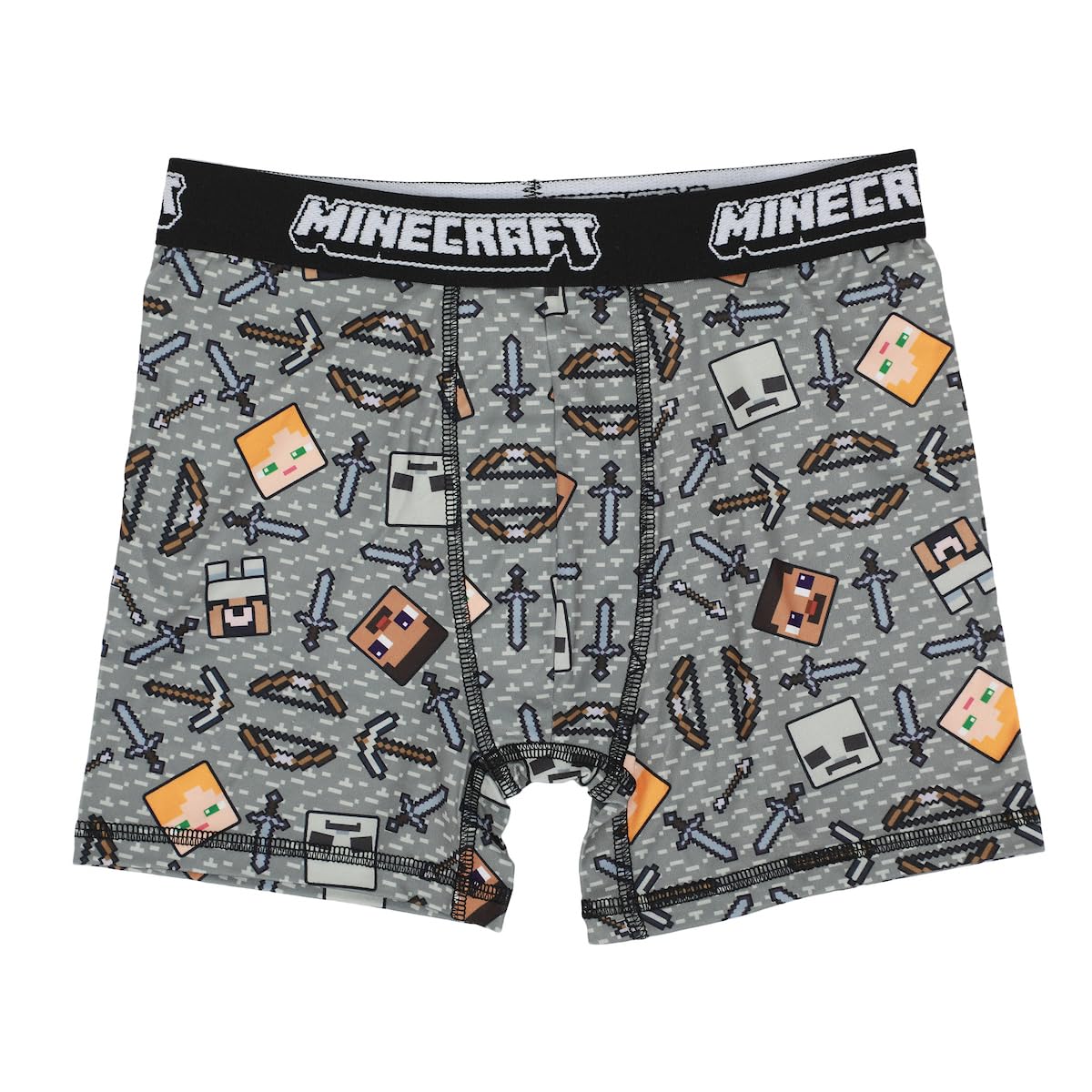 Bioworld Youth Boys Minecraft Boxer Brief Underwear 5-Pack - Pixelated Comfort for Gamers - Image 3