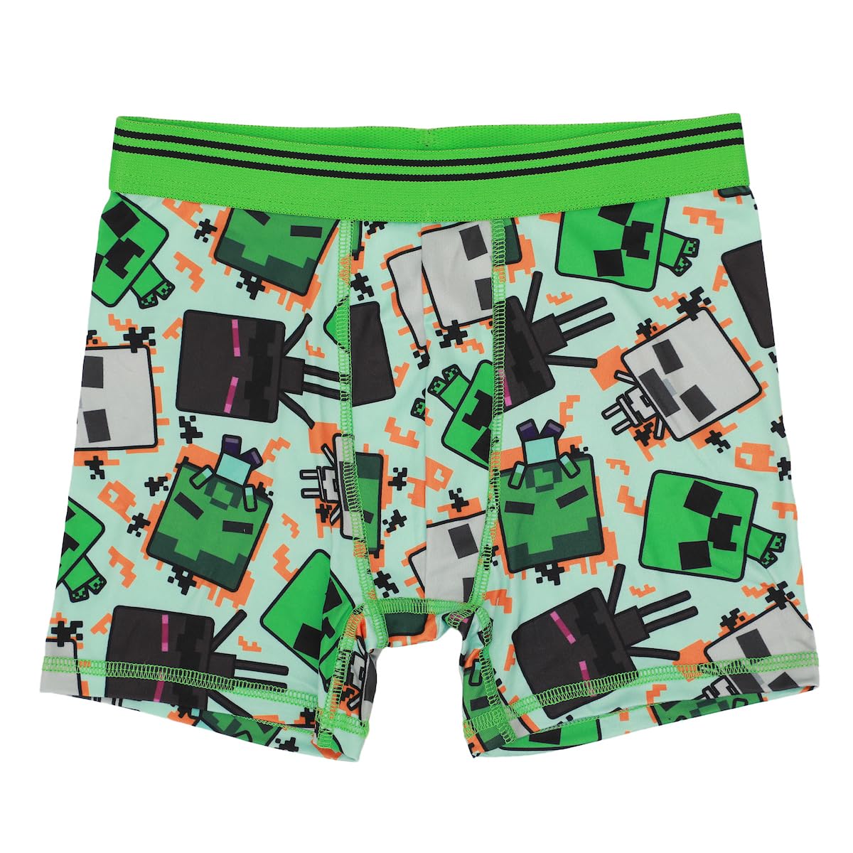 Bioworld Youth Boys Minecraft Boxer Brief Underwear 5-Pack - Pixelated Comfort for Gamers - Image 6