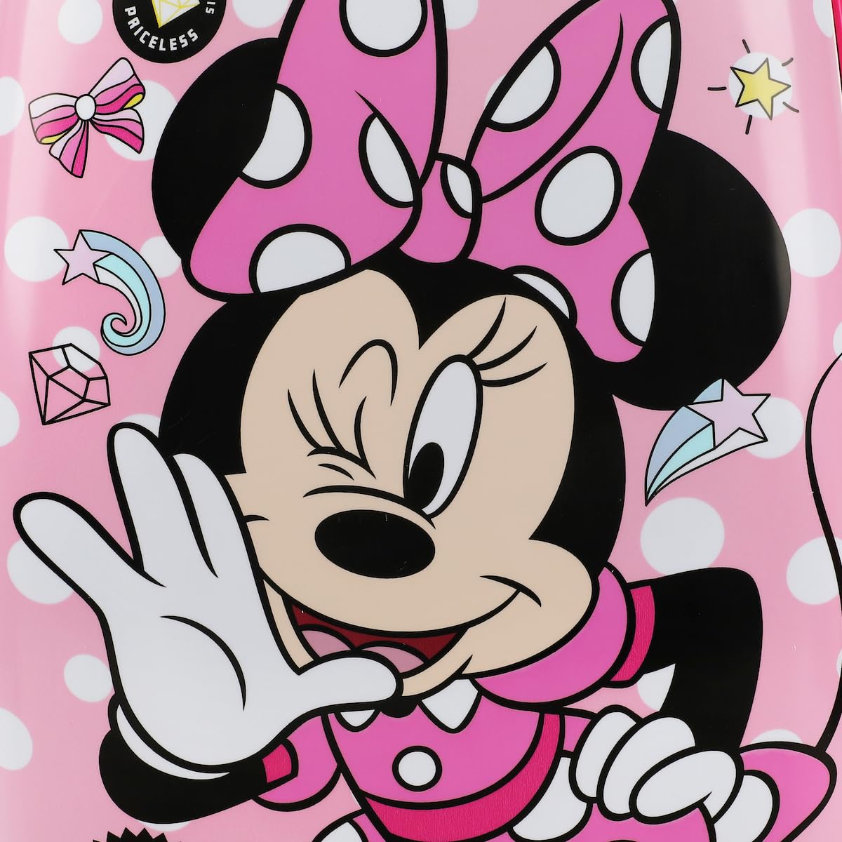 Disney Minnie Mouse Bows & Shooting Stars Black & Pink 16.5" Rolling Luggage - Image 3