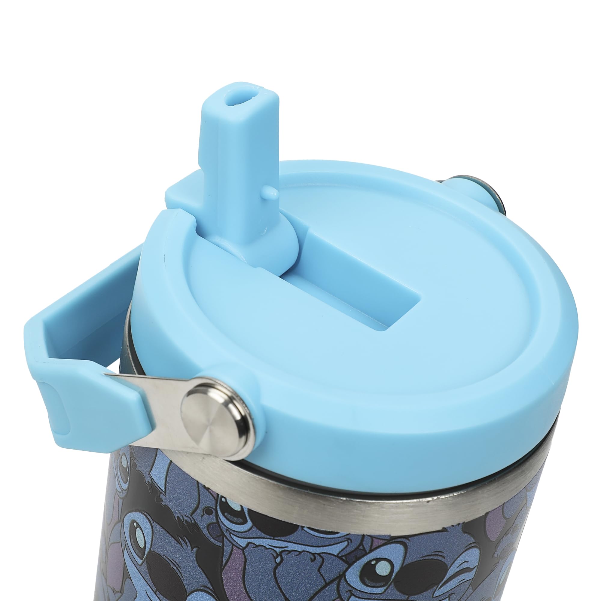 Disney Stitch All-Over Print Blue 40 Oz Stainless Steel Tumbler With Handle - Image 6