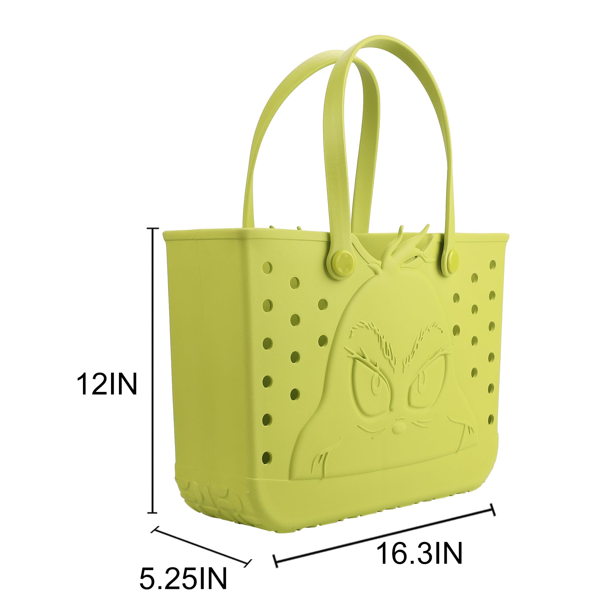 Dr. Seuss The Grinch Rubber 16.5" EVA Molded Gummy Tote - Image 4