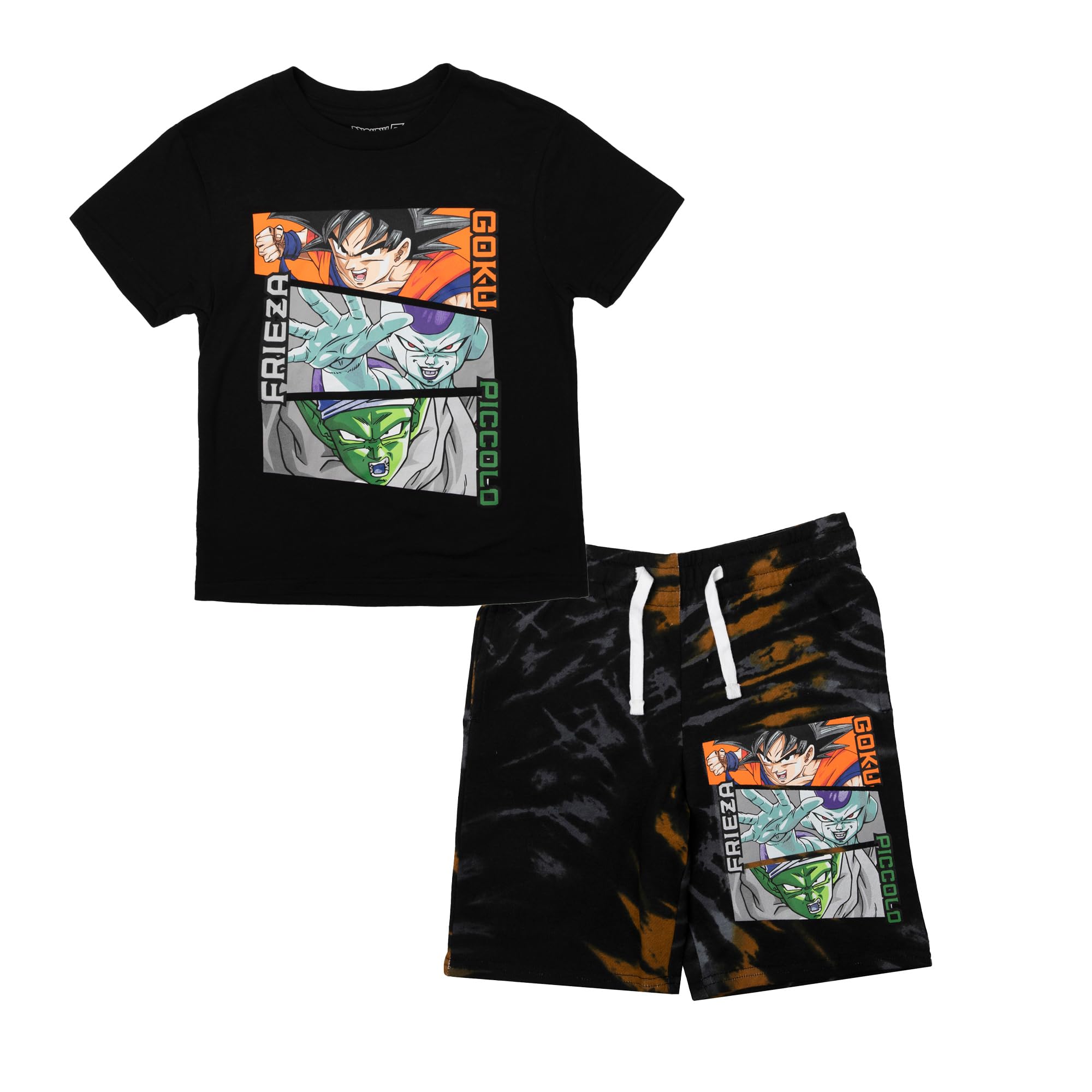 Dragon Ball Z Goku, Frieza, and Piccolo Short Sleeve Tee and Lounge Shorts 2-Piece Set - Image 3