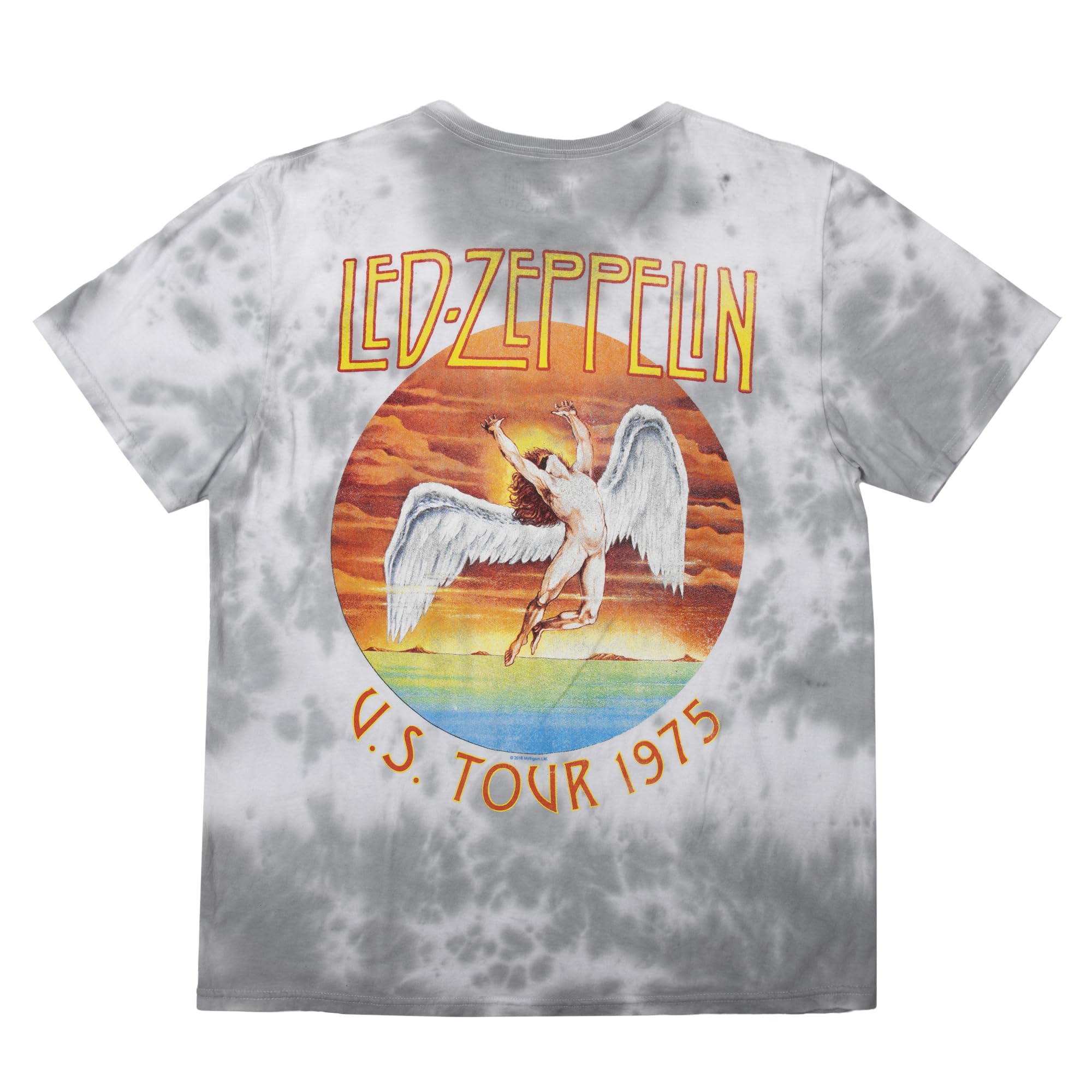 Led Zeppelin U.S. Tour 1975 T-Shirt - Vintage Rock Crew Neck Short Sleeve T-Shirt - Image 4