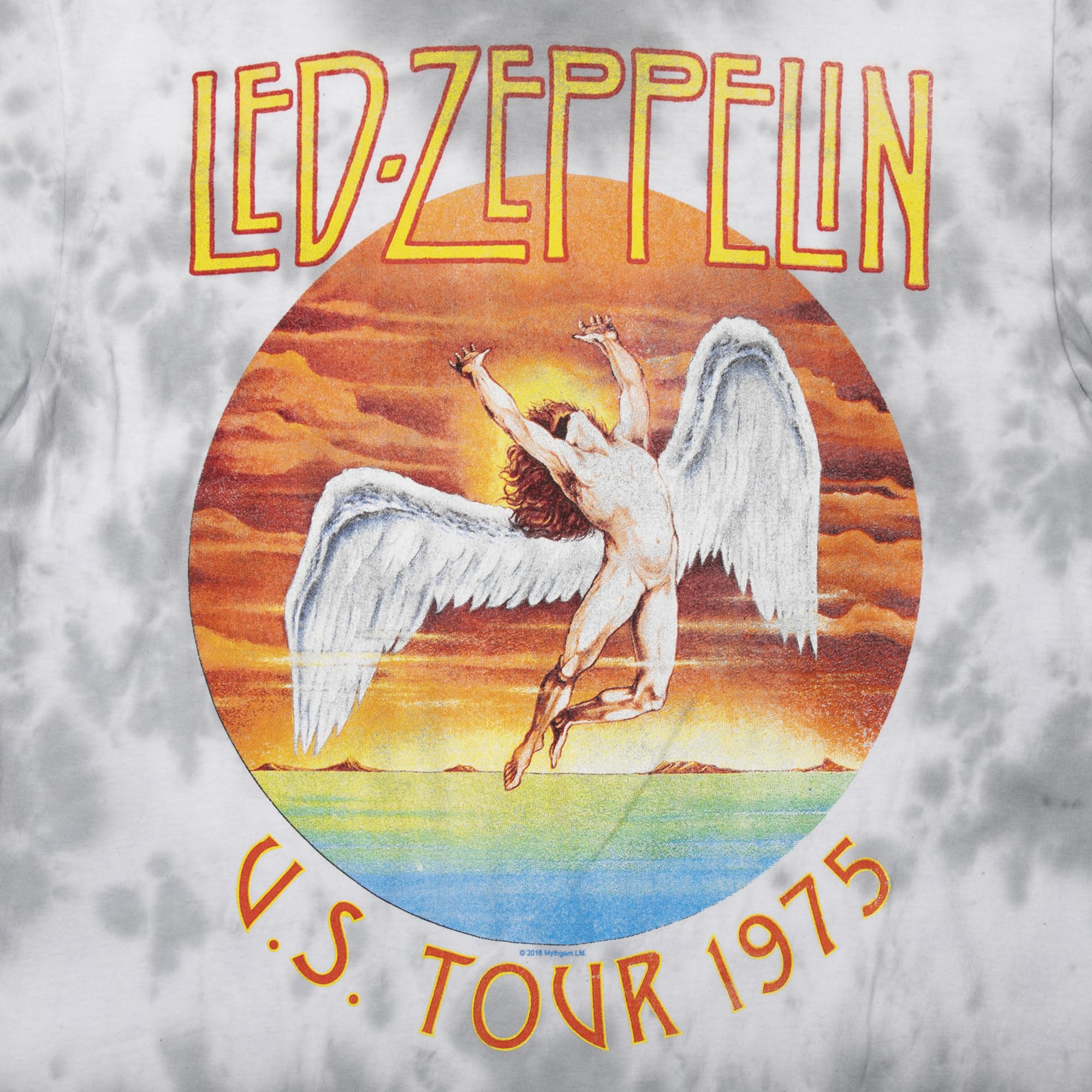 Led Zeppelin U.S. Tour 1975 T-Shirt - Vintage Rock Crew Neck Short Sleeve T-Shirt - Image 5