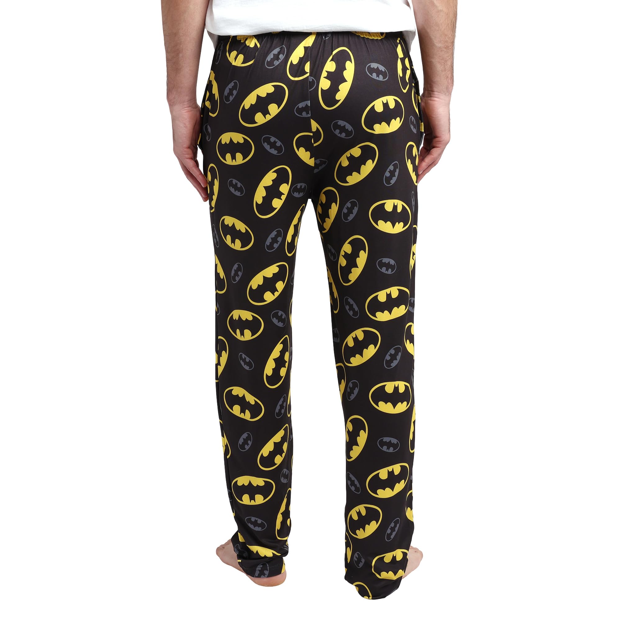 Men's Adult Batman Black Sleep Pants - Gotham Knight Comfort for Superhero Fans - Image 4