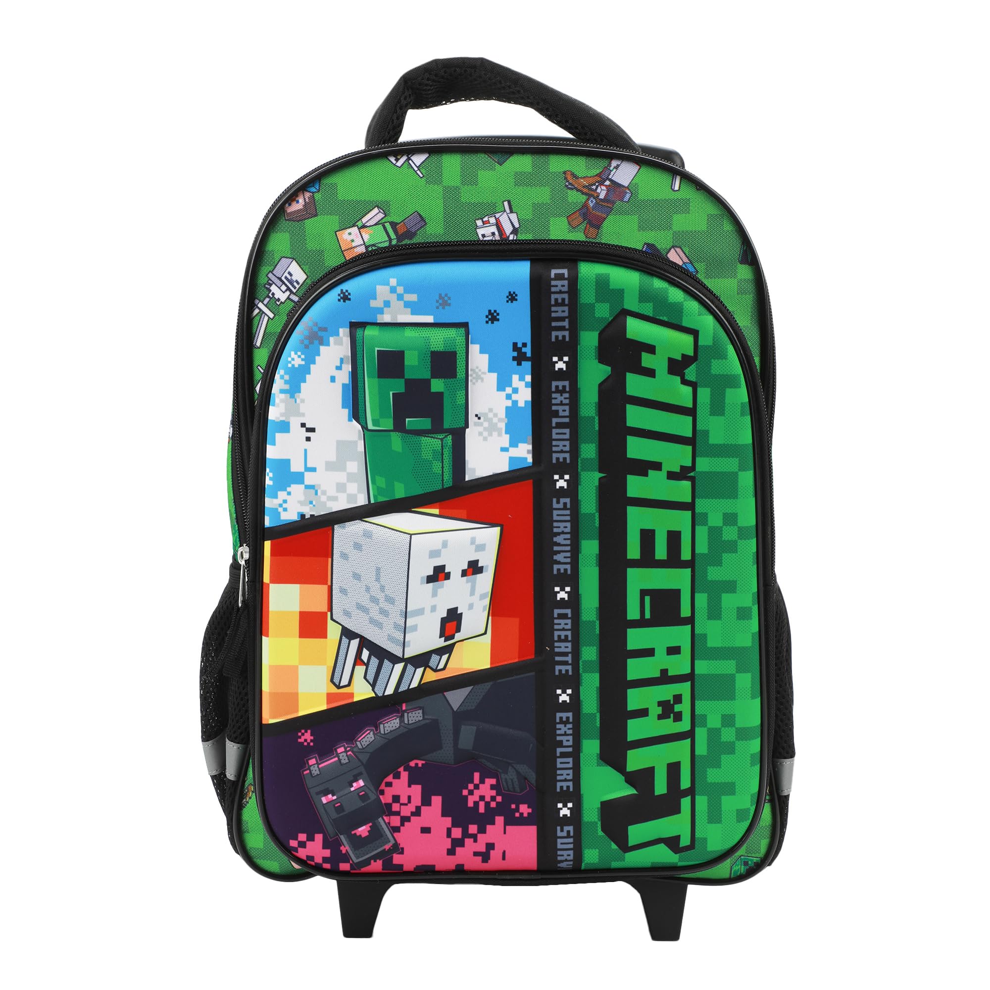 Minecraft Rolling 16” Backpack with Adjustable Handle - Image 5