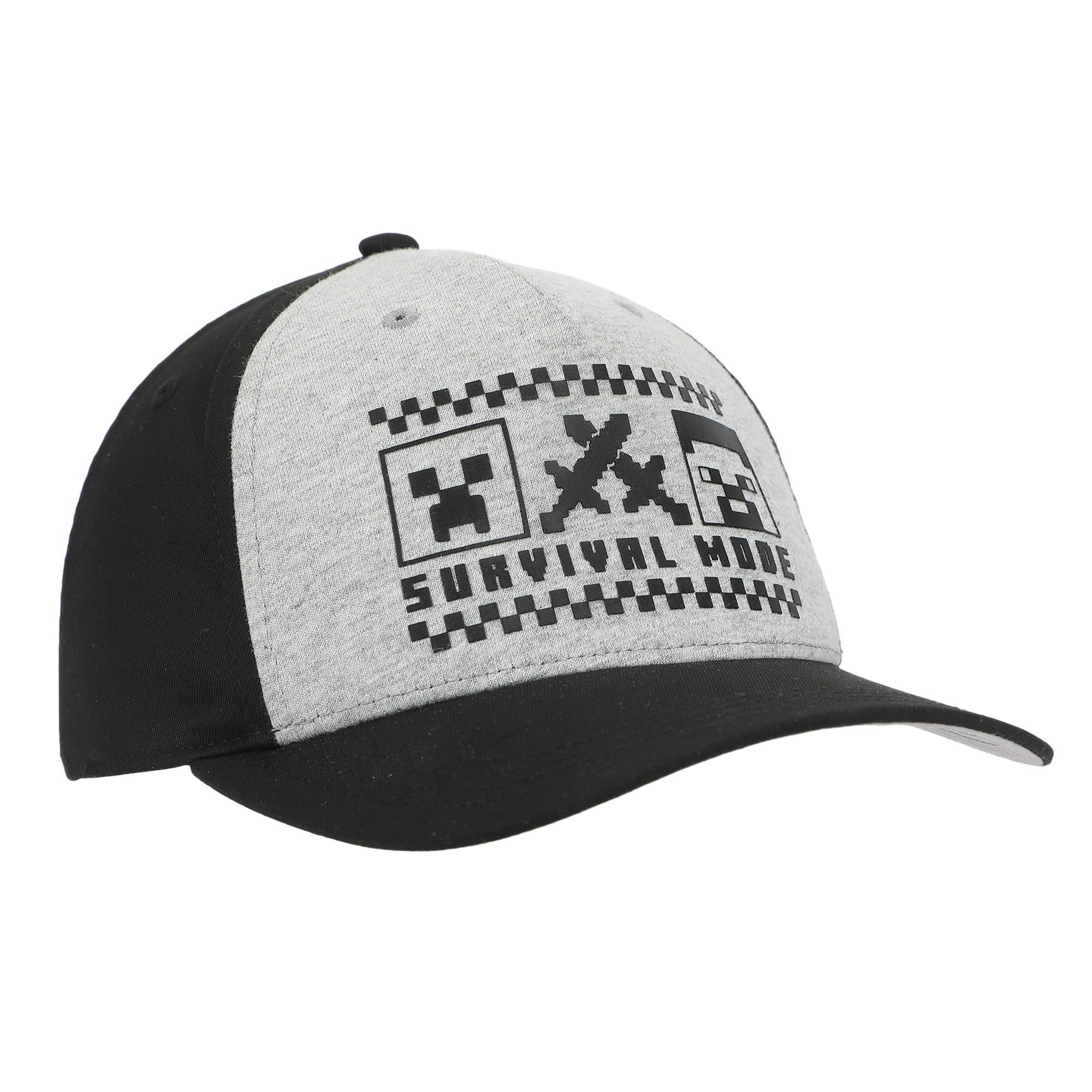 Minecraft Survival Mode Youth Gray & Black Traditional Adjustable Hat - Image 3