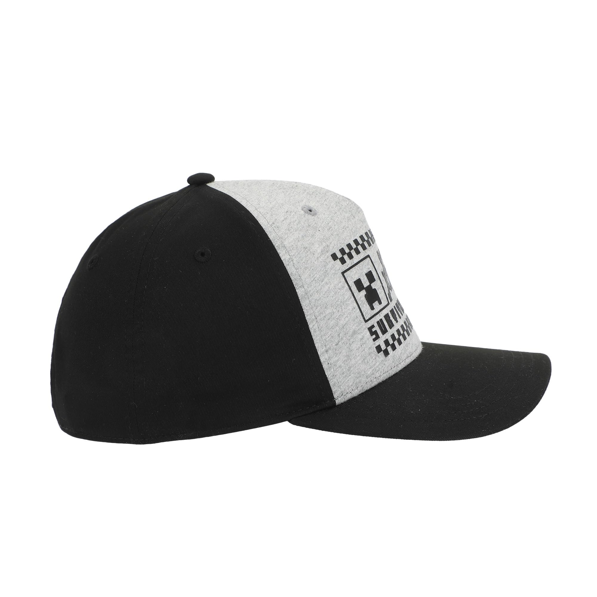 Minecraft Survival Mode Youth Gray & Black Traditional Adjustable Hat - Image 6