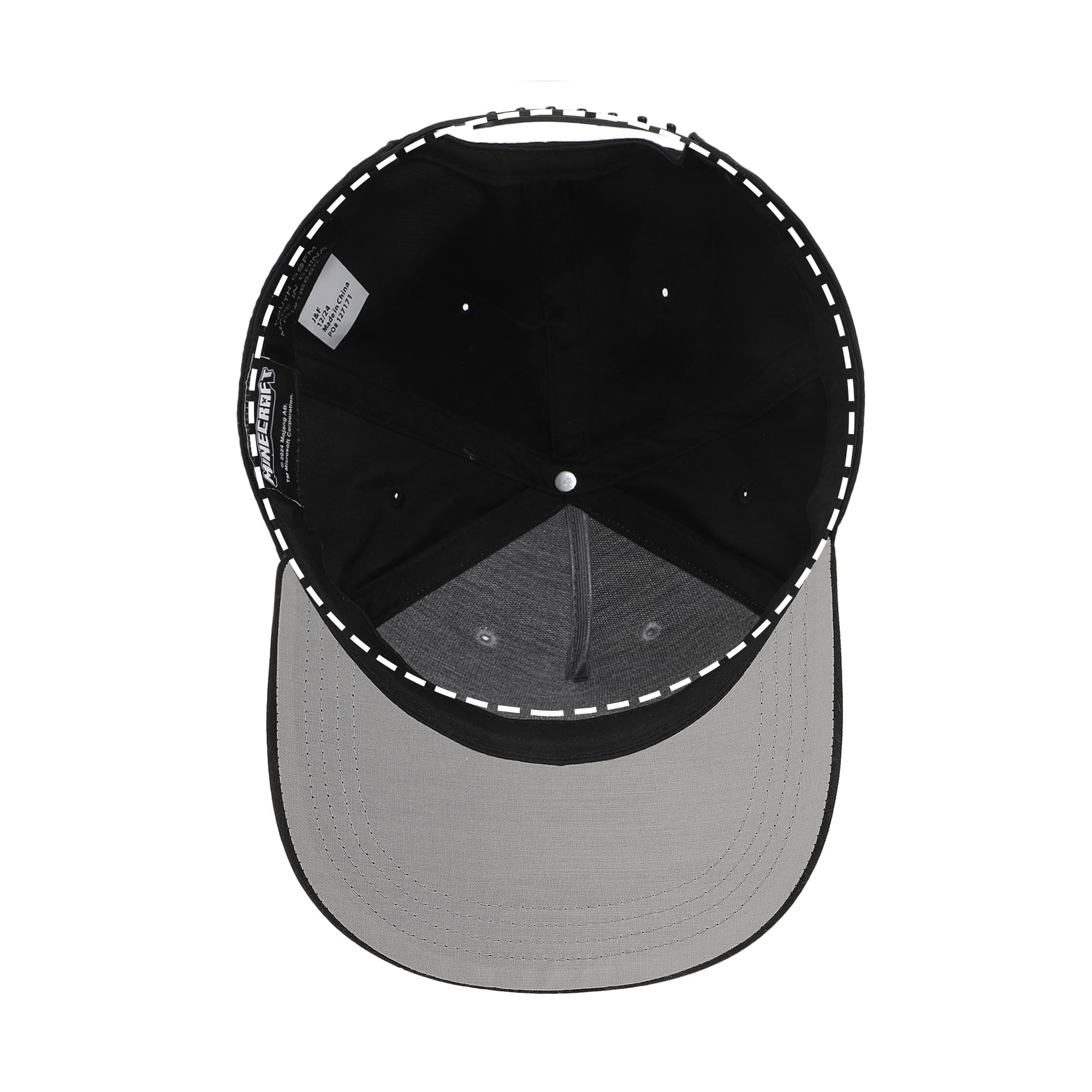 Minecraft Survival Mode Youth Gray & Black Traditional Adjustable Hat - Image 7