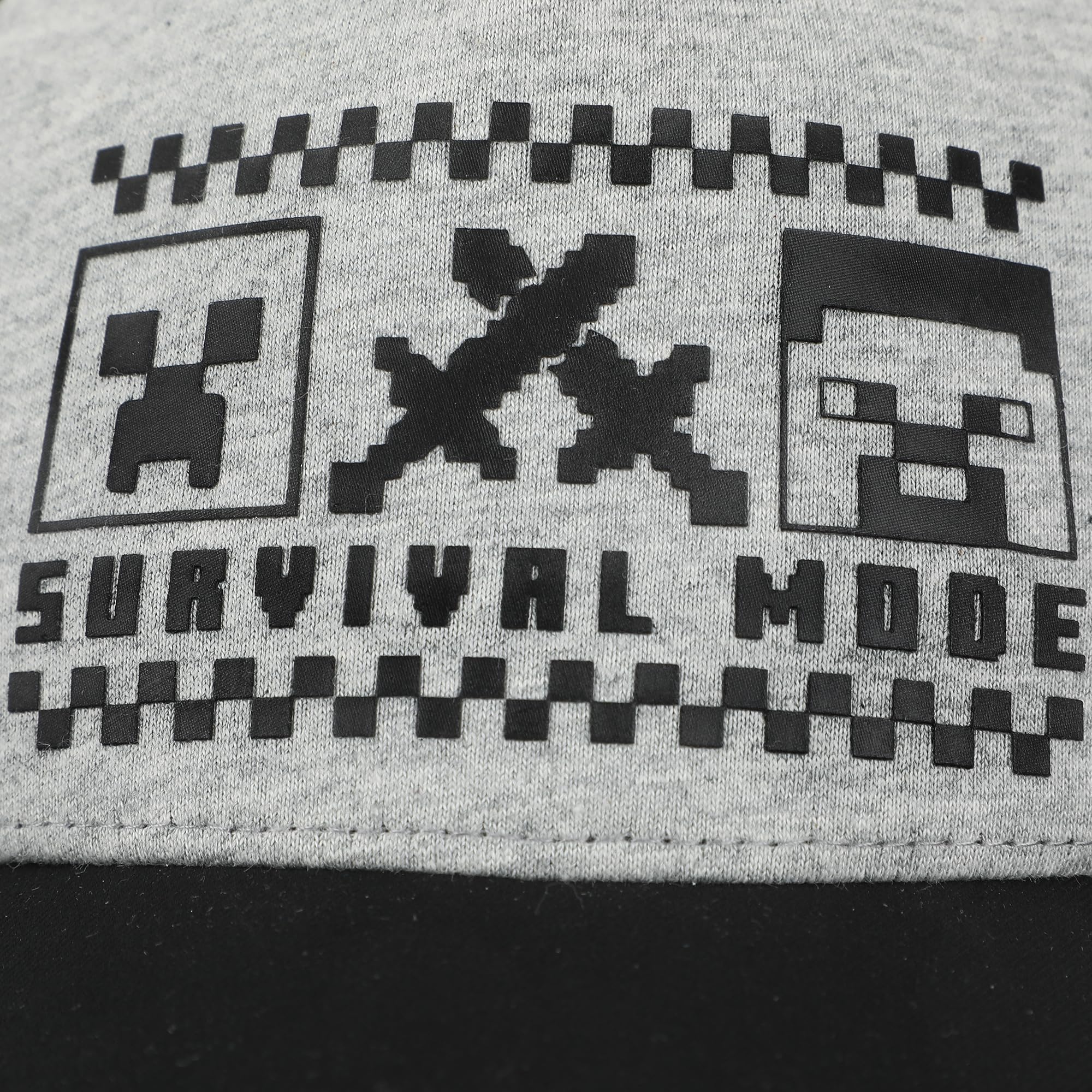Minecraft Survival Mode Youth Gray & Black Traditional Adjustable Hat - Image 8