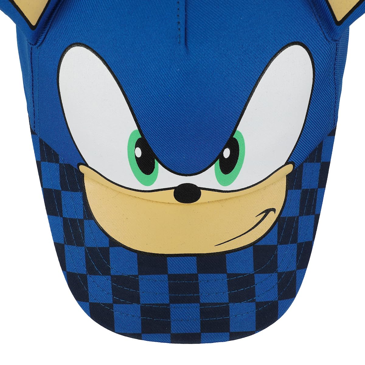 Sonic The Hedgehog Big Face Youth Blue Traditional Adjustable Hat - Image 6